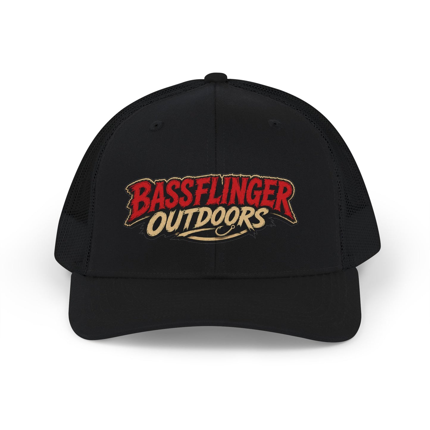Trucker Cap — "Bassflinger Outdoors" Embroidered Fishing Snapback