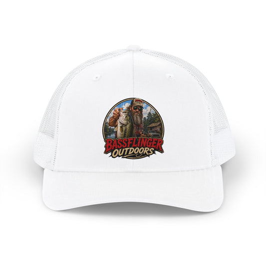 Trucker Cap - Bassflinger Outdoors Logo (Fisherman Bass Graphic)