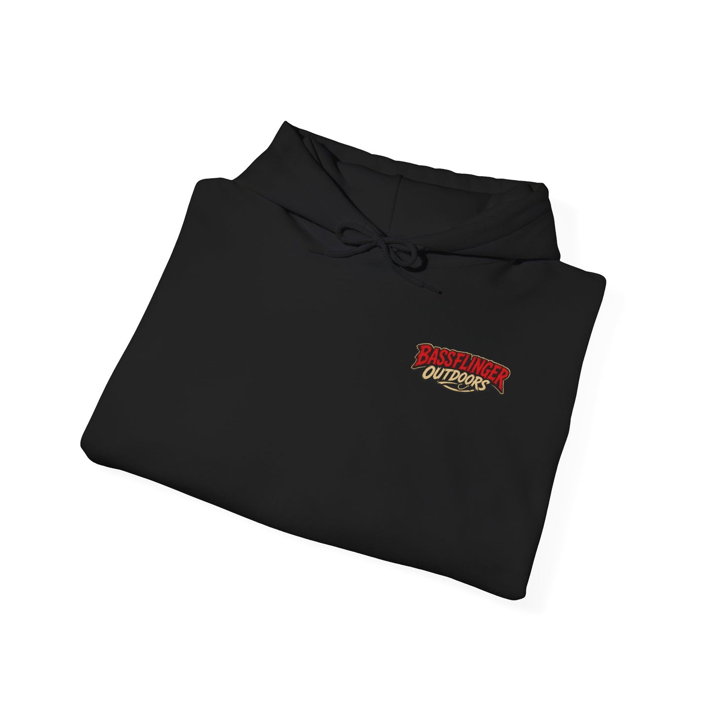 Bassflinger Outdoors Hoodie — Vintage Fisherman Graphic Fishing Hoodie