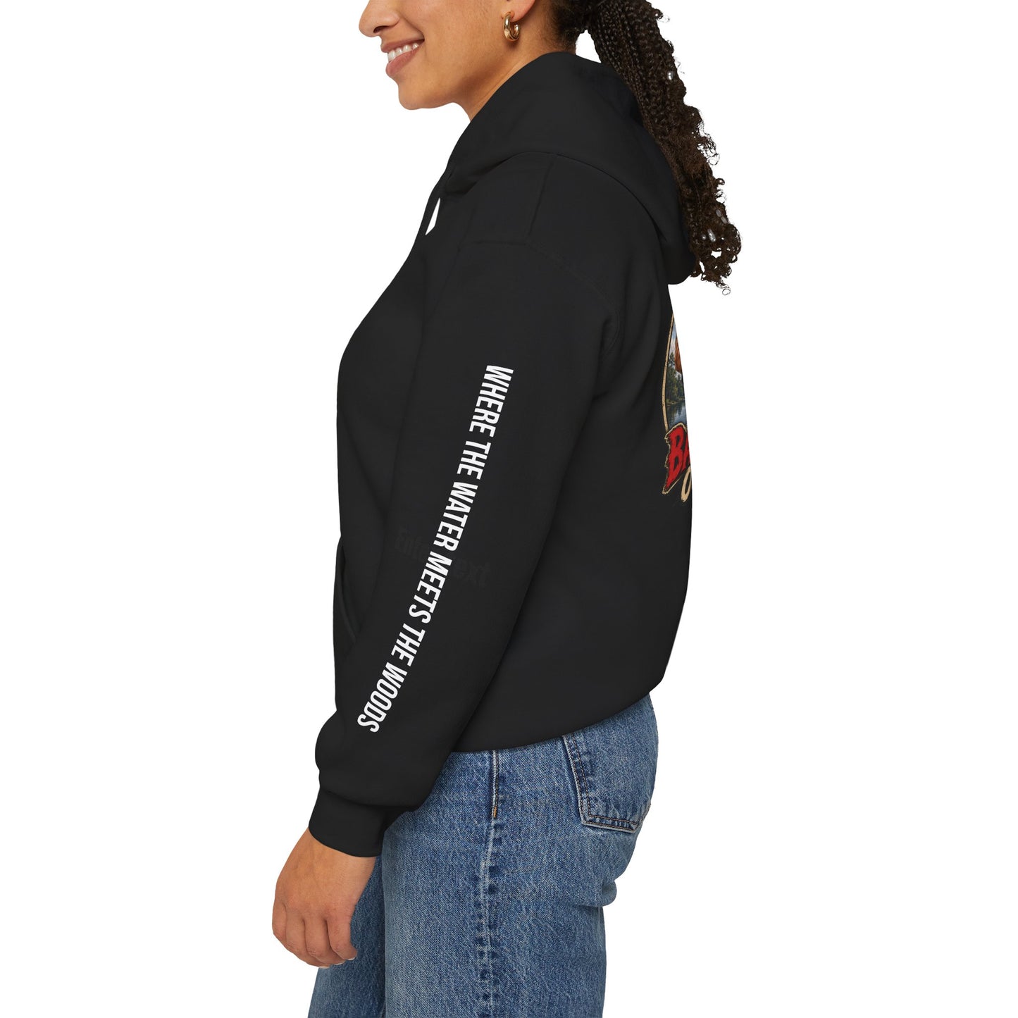 Bassflinger Outdoors Hoodie — Vintage Fisherman Graphic Fishing Hoodie