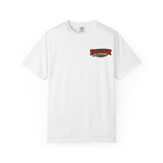 Bassflinger Outdoors Graphic T-Shirt — Retro Fishing Logo Tee